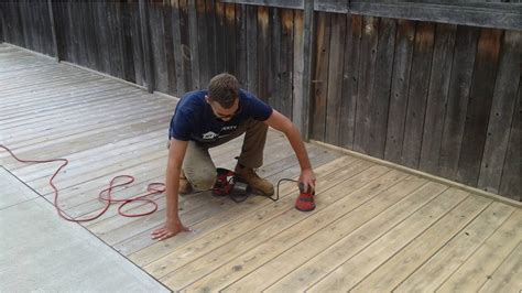 You need to sand the railing to scuff the finish so that the paint will adhere better.sand i have the same dilemma with the outdated oak stairscase, banister and spindles. Deck Staining in Ottawa - MyDeck.ca