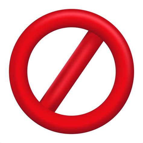 Premium Vector 3d Red Forbidden Icon Red Prohibited Sign No Icon