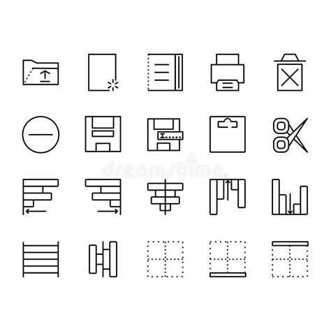 Application Icon Set Design Line Style Part 1 Perfect For Application