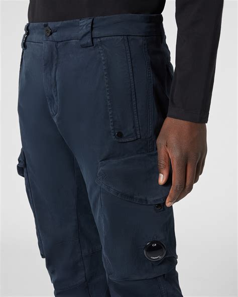 Garment Dyed Stretch Sateen Lens Pocket Cargo Pants Cp Company