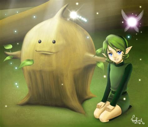 The Legend Of Zelda Ocarina Of Time Saria And The Great Deku Tree