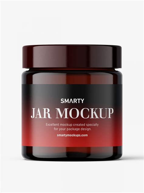 Amber Glass Jar Mockup Smarty Mockups