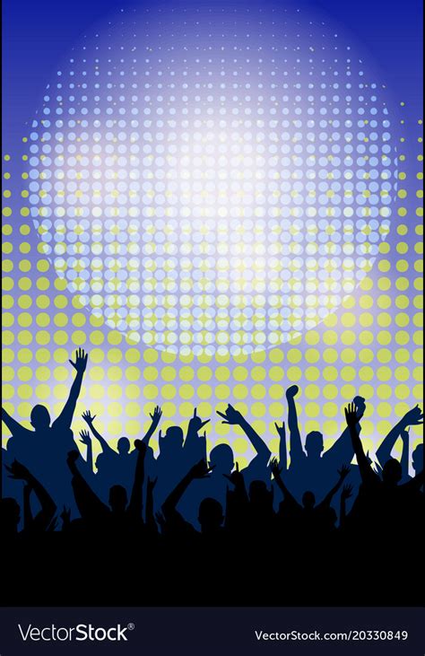 Dance Party Night Poster Background Template Vector Image