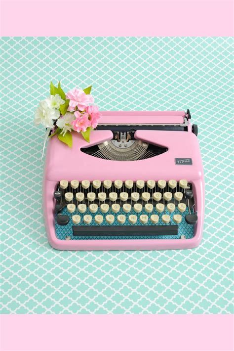 Cute Pink Working Typewriter Unique T Writers Office Decoration Or Pink Wedding De