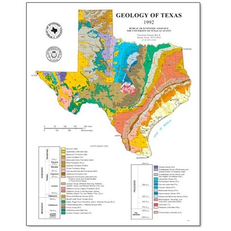 Geology Of Texas Map Poster