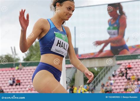 Anna Hall Usa American Track And Field Athlete On Heptathlon Event In