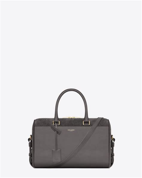 Saint Laurent Classic Duffle 6 Bag In Earth Leather And Suede