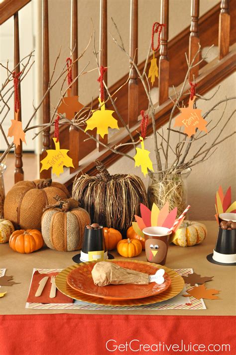 Easy Diy Kids Thanksgiving Table Ideas Creative Juice