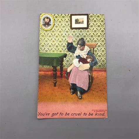 Antique Bamforth C1908 Spanking Postcard Youve Got To Be Cruel To Be