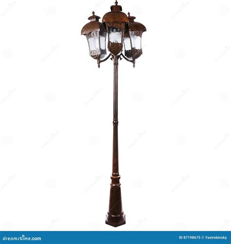 Street Lamp Isolated Stock Image Image Of Column Fashioned 87198675