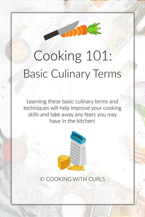 Basic Culinary Terms Cooking With Curls