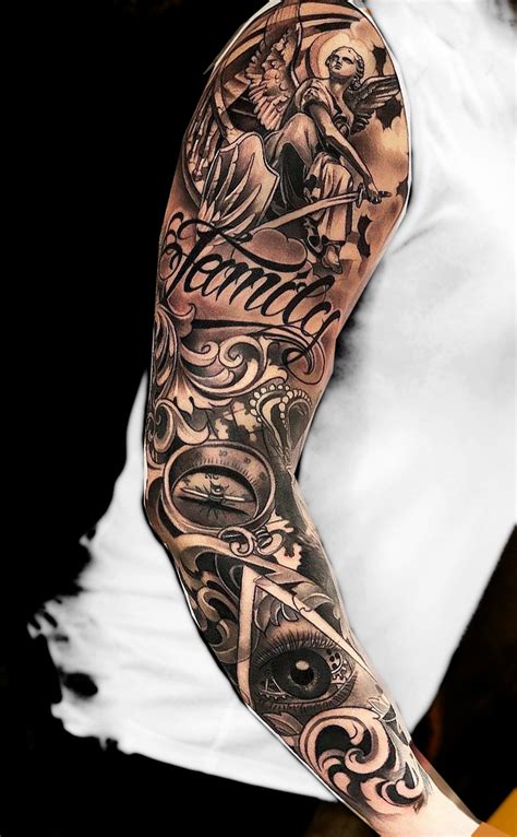 Tatuajes de brazo completo MANGA diseños masculinos