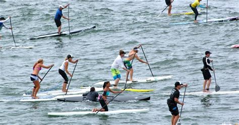 stand up paddleboarders to race this saturday in santa monica socal wanderer food