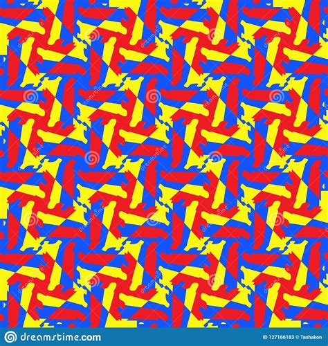 Abstract Mosaic Tessellation Geometry Seamless Pattern Stock Vector