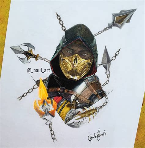 Descubrir Imagen Dibujos De Scorpion De Mortal Kombat