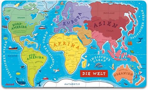 Karte Welt Kontinente
