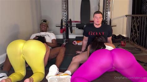 Alexas Morgan And Audrey Shanice Foursome Gym