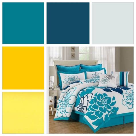 Teal Yellow Color Scheme For Kitchen Bedroom Inspirations Yellow