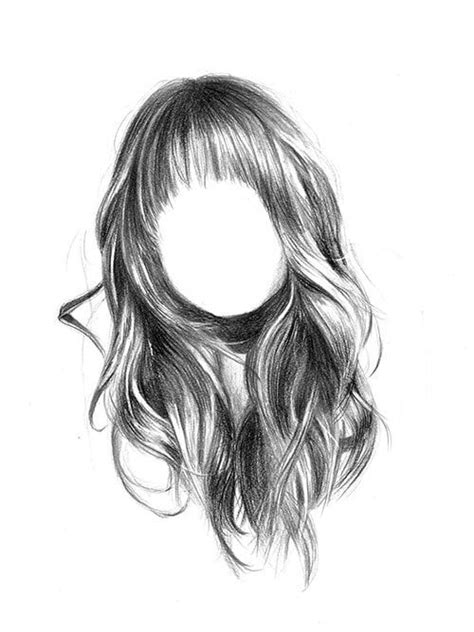 A Drawing Of A Womans Head With Long Hair