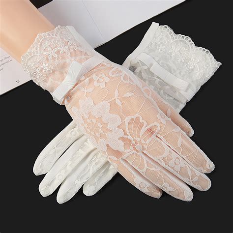 Classic White Lace Glovesstylish Gloveslace Black Etsy