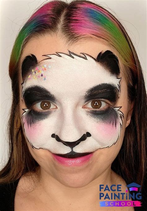 Cute Panda Face Paint Step By Step Tutorial International Face