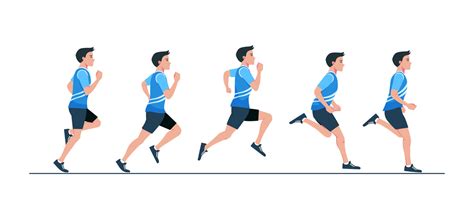 Collection Of Running Man Illustration Animation Sprite Set Sport