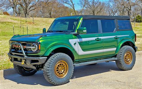 2021 2022 Ford Bronco Full Size Stripes Side Decals Horseshoe Door