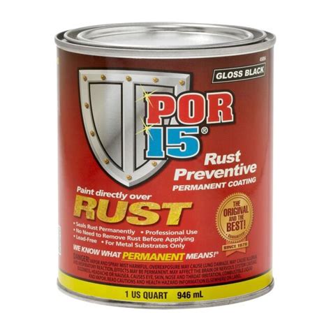 Por 15 Rust Preventive Paint 1 Quart Black