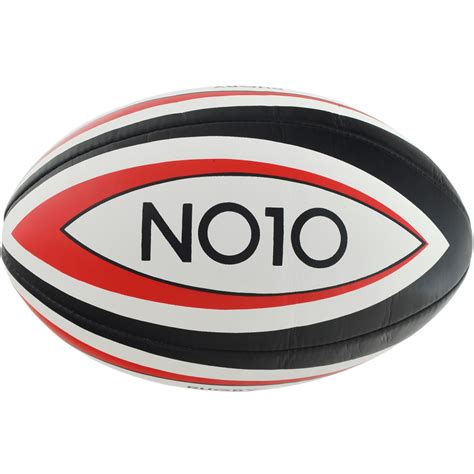 Piłka do gry w rugby NO10 Torpedo biało-czerwono-czarna 56073 - Cena