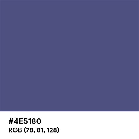 Purple Navy Color Hex Code Is 4e5180