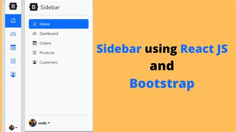 Sidebar Using React Js And Bootstrap Side Menu In Bootstrap And Reactjs Youtube