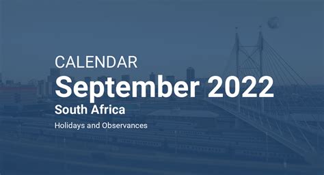 September 2022 Calendar South Africa