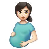 ?? Pregnant Woman: Light Skin Tone Emoji on WhatsApp 2.19.244