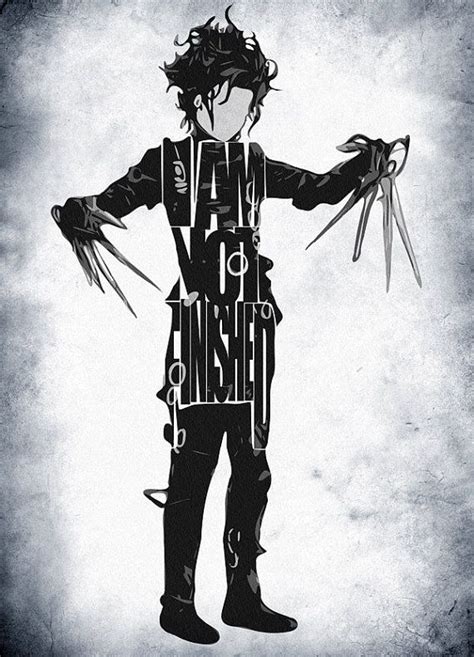 Edward Scissorhands Inspired Poster Minimalist Illustration