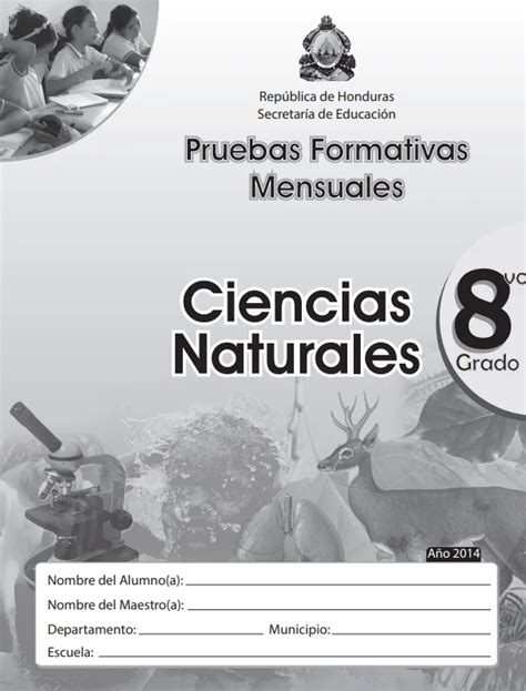 Prueba Formativa Ciencias Naturales Octavo Grado 📖 Libros Honduras