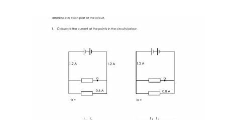 series and parallel circuit worksheets