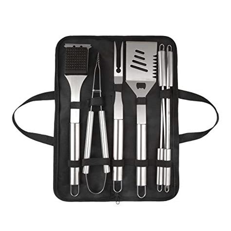 outdoor addict bbq grill tool set 8 piece kit heavy duty stainless steel barbecue grilling