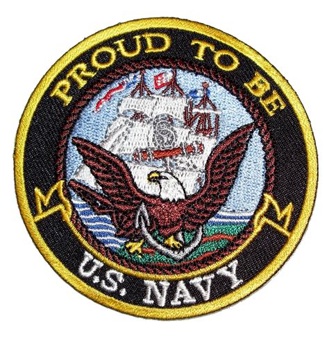 Patriotic Proud To Be Us Navy Embroidered Biker Patch Leather Supreme