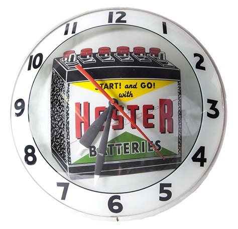 Hester Batteries Clock • Antique Advertising Advertising Clocks