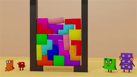 Softbody Tetris Numberblocks Simulation Youtube