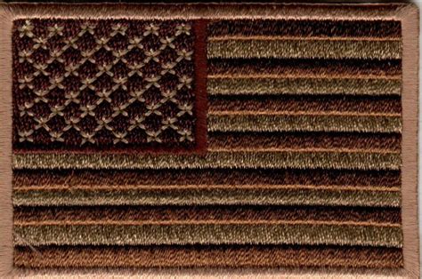 Subdued Brown Us Flag Emblem