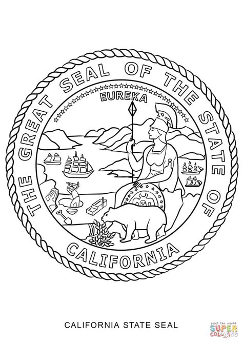 This page contains links to information about the great seal for each of the 50 states. California State Symbols Coloring Pages at GetColorings ...