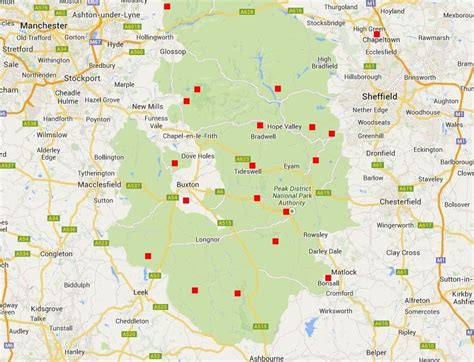Interactive Map Of The Walks In The Peak District Interactive Map