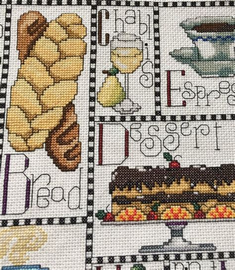 Gourmet Abc Sampler Finished Counted Cross Stitch 16 X 20 Unframed Counted Cross Stitch