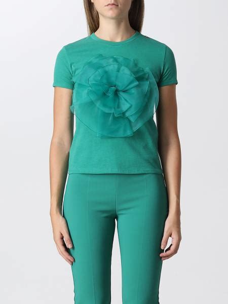 Elisabetta Franchi T Shirt For Woman Green Elisabetta Franchi T