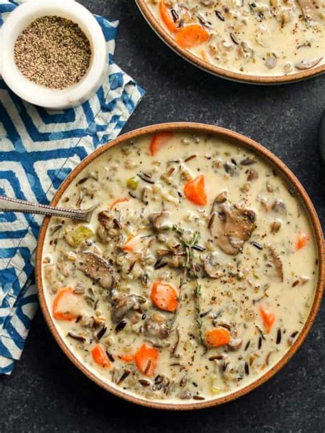Creamy Wild Rice Soup With Mushrooms Story SueBee Homemaker