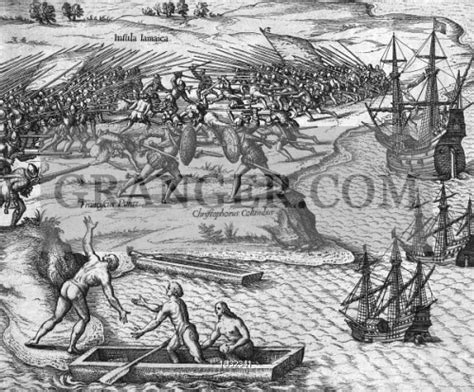 Image Of Christopher Columbus Columbus Fights Francisco De Porras In Jamaica During Columbus