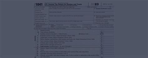 Irs Form 1041 Printable 2023 1041 Tax Form Instructions And Pdf For