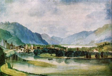 Albrecht D Rer View Of Trento Watercolour And Gouache