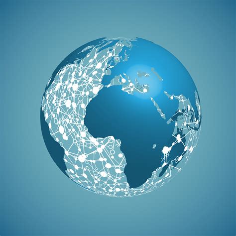 World globe on a blue background, vector illustration 312427 Vector Art ...